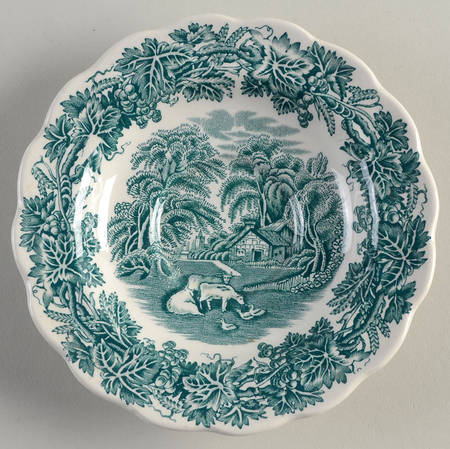British Scenery Green Saucer for Oversized Cup