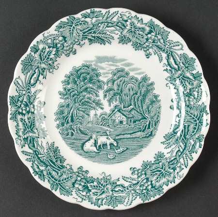 British Scenery Green Salad Plate