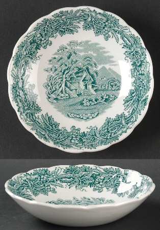 British Scenery Green Fruit/Dessert (Sauce) Bowl