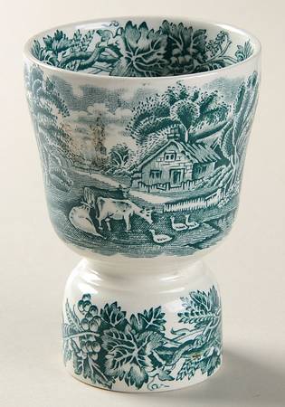 British Scenery Green Double Egg Cup