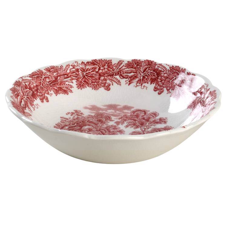 British Scenery Pink (Scalloped, A8024) Coupe Cereal Bowl