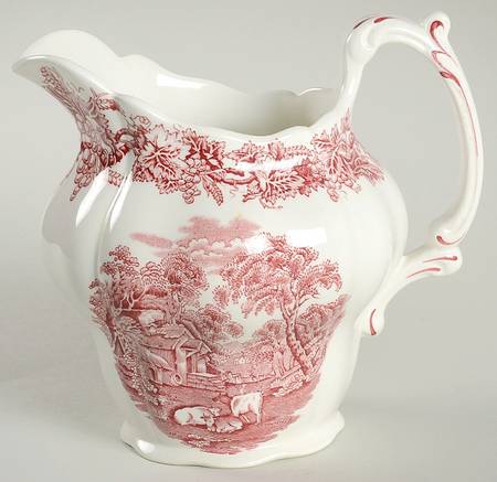 British Scenery Pink (Scalloped, A8024) 24 Oz Pitcher