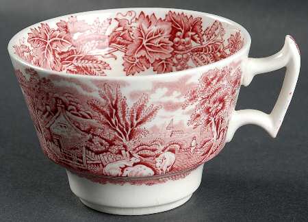 British Scenery Pink (Scalloped, A8024) Oversized Cup