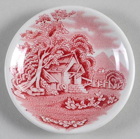 British Scenery Pink (Scalloped, A8024) Butter Pat