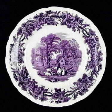 British Scenery Purple (Embossed Edge) Salad Plate
