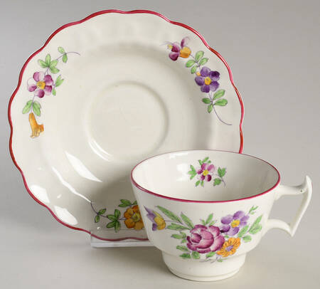 Caroline Flat Cup & Saucer Set