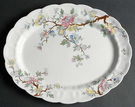 Chinese Tree 14" Oval Serving Platter