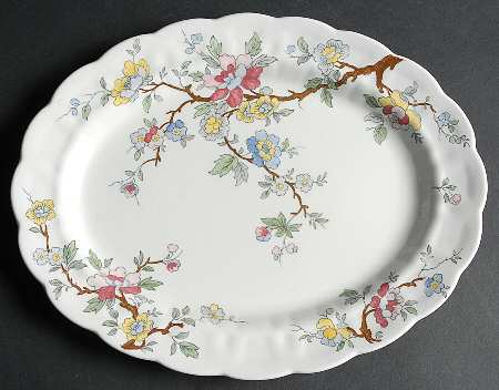 Chinese Tree 12" Oval Serving Platter