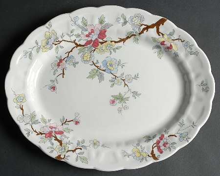 Chinese Tree 13" Oval Serving Platter