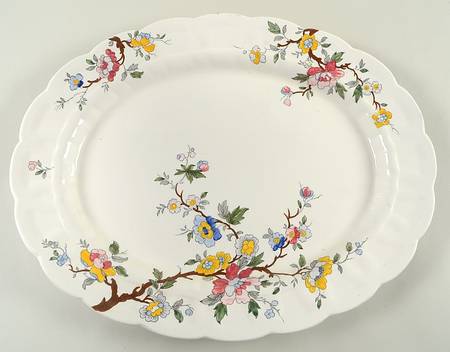 Chinese Tree 16" Oval Serving Platter