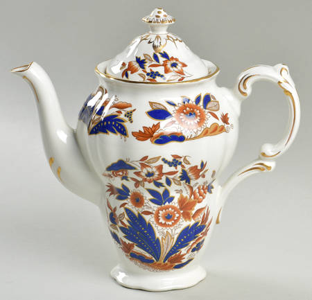 Dovedale Rust and Blue Mini Coffee Pot & Lid by Booths