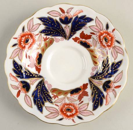 Dovedale Rust and Blue Saucer for Demitasse Cup