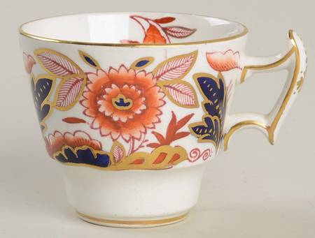 Dovedale Rust and Blue Flat Demitasse Cup