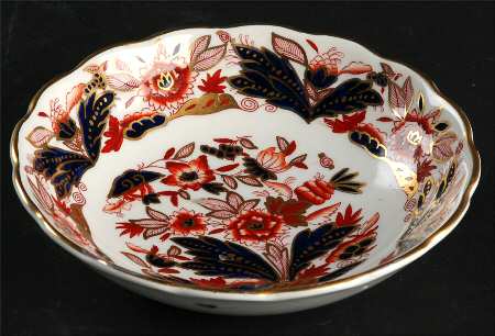 Dovedale Rust and Blue Fruit/Dessert (Sauce) Bowl by Booths