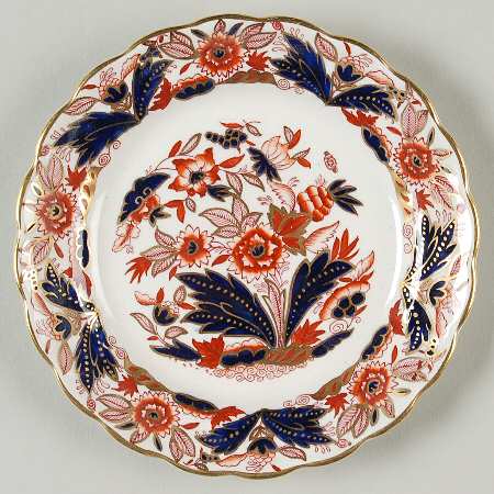 Dovedale Rust and Blue Dessert/Pie Plate