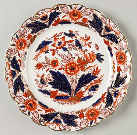 Dovedale Rust and Blue Luncheon Plate