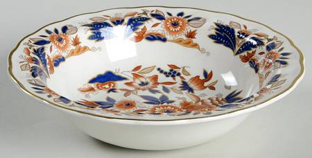 Dovedale Rust and Blue 8" Round Vegetable Bowl