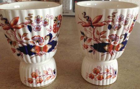 Dovedale Rust and Blue Double Egg Cup