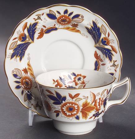Dovedale Rust and Blue Oversized Cup & Saucer Set