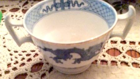Dragon Blue (Gold Trim) Flat Bouillon Cup