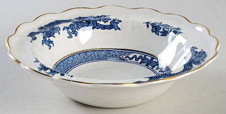 Dragon Blue (Gold Trim) Rim Fruit/Dessert (Sauce) Bowl