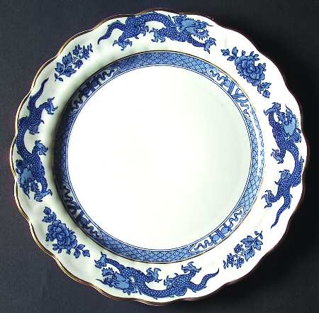 Dragon Blue (Gold Trim) Salad Plate