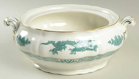 Dragon Green Round Vegetable No Lid