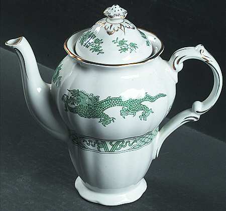 Dragon Green Coffee Pot & Lid