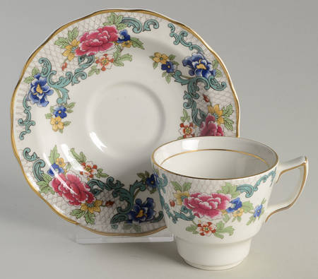 Floradora (Multi Scalloped) Flat Demitasse Cup & Saucer Set