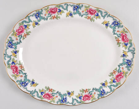 Floradora (Multi Scalloped) 13" Oval Serving Platter