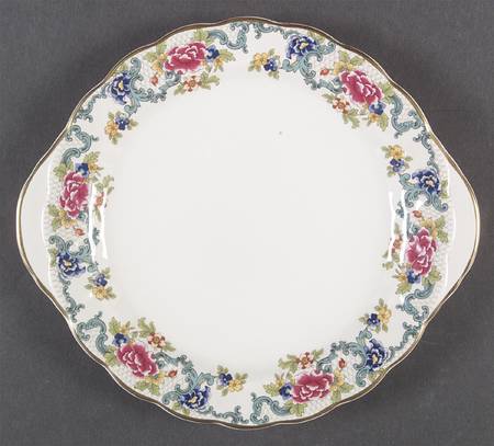 Floradora (Multi Scalloped) Handled Cake Plate