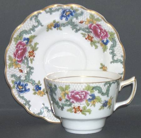 Floradora (Multi Scalloped) Flat Cup & Saucer Set