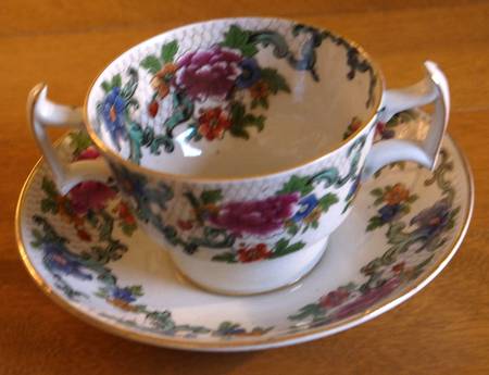 Floradora (Multi Scalloped) Footed Bouillon Cup & Saucer