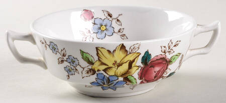 Flowerpiece Flat Cream Soup Bowl