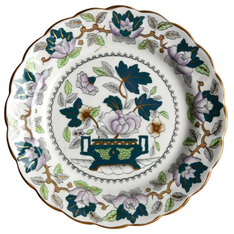 Green Lotus Bread & Butter Plate