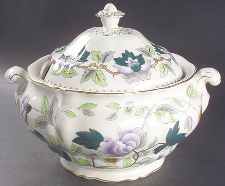 Green Lotus Tureen &  Lid