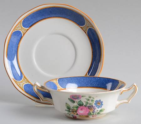 Hastings Flat Cream Soup Bowl & Saucer Set