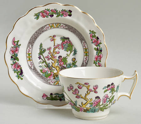 Indian Tree Flat Cup & Saucer Set