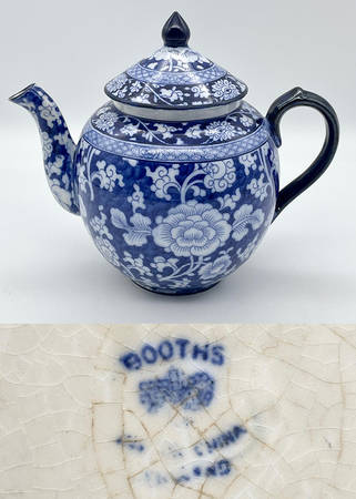 Jacobean Blue Teapot & Lid