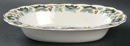 Jade Lotus 10" Oval Vegetable Bowl