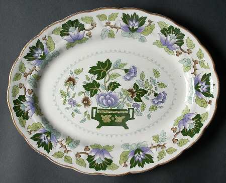 Jade Lotus 12" Oval Serving Platter