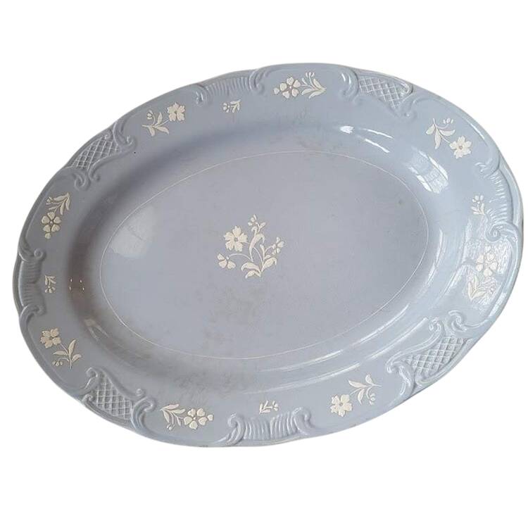 Jasmine Blue 11" Oval Serving Platter