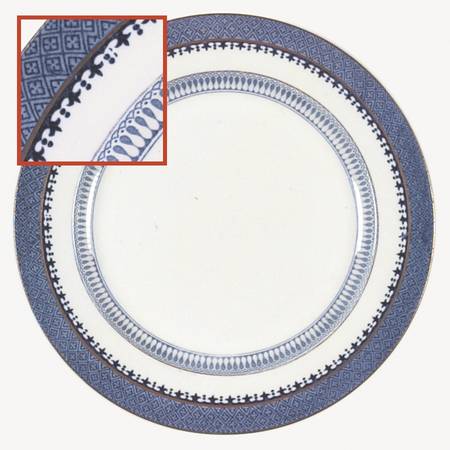 Lowestoft Border (No Flowers) Dinner Plate
