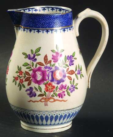 Lowestoft Border (With Flowers) Creamer