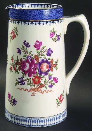 Lowestoft Border (With Flowers) 32 Oz Pitcher