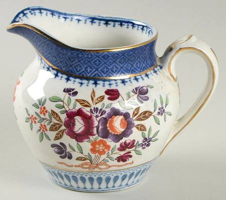 Lowestoft Border (With Flowers) Mini Creamer