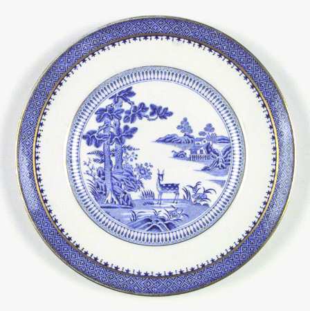 Lowestoft Deer (Gold) Luncheon Plate