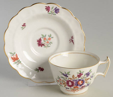 Lowestoft Footed Cup & Saucer Set