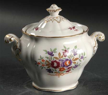 Lowestoft Sugar Bowl & Lid