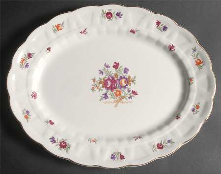 Lowestoft 16" Oval Serving Platter